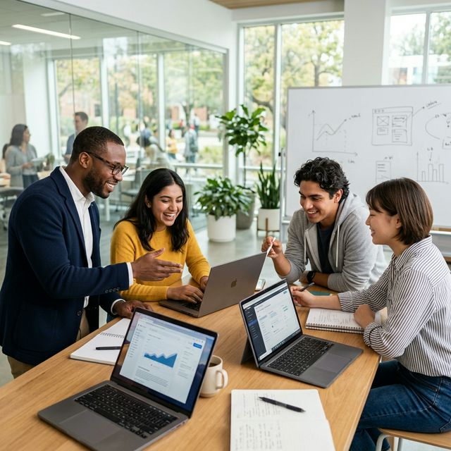 Beeman Computers team working with clients